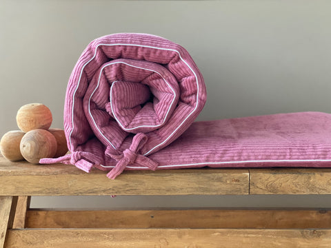Bettumrandung Nestchen Cord Breitcord Rosa