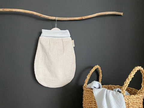 Strampelsack Frühling Sommer Cord Breitcord Beige Taupe