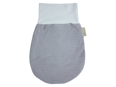 Strampelsack Frühling Sommer Waffel Piqué grau