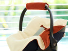 Babydecke für Babyschale Winter aus Doppelkrepp – Doppelkrepp Rot Herbstrot, Anwendung