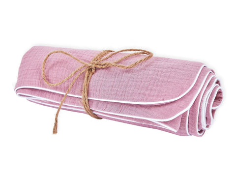 Babydecke Musselin – Rosa, Detailansicht