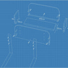 Montagezeichnung für KraftKids Bettschutzgitter Rausfallschutz mit Stauraum, 60 cm breit. Zeigt beschriftete Holzteile, Schrauben, Maße (60 cm/20 cm) und den Produktcode WIC123-37. Enthält die Kontaktdaten von KraftKids.