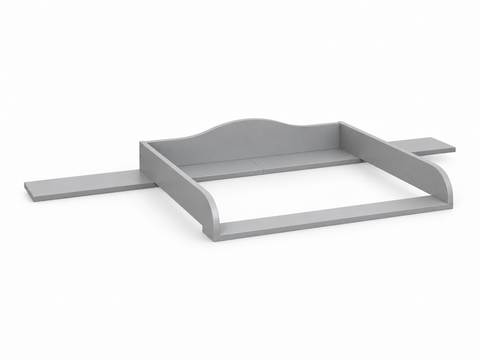 Wickelaufsatz für HEMNES-Kommode mit 8 Schubladen – grau, mit Blende – Wickelfläche 78 × 78 cm