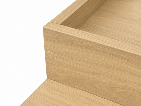 Wickelaufsatz für ANKARUDDEN-Kommode mit 6 Schubladen und 2 inneren Schubladen – Eichennachbildung – Wickelfläche 78 × 78 cm