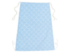 Der KraftKids Sonnensegel weiße Halbkreise auf Pastellblau zeichnet sich durch elegante weiße Jakobsmuster auf Pastellblau aus - ideal für stilvolle und praktische Sonnenschutz-Kinderwagen-Designs.