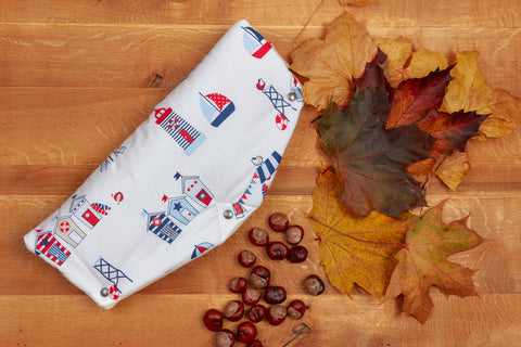 Kinderwagenmuff Strandhäuschen