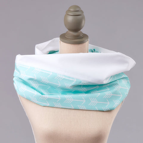 Stilltuch weiße Pfeile auf Mint Uniweiss