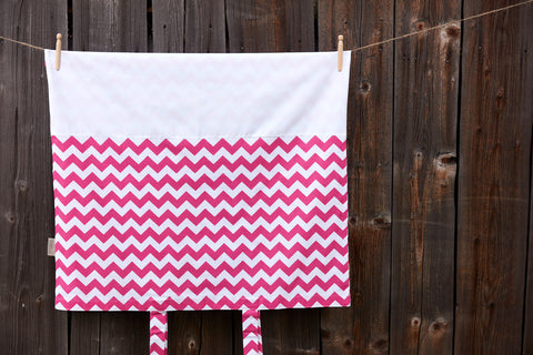 Bezug für Wickeltischauflage Chevron magenta